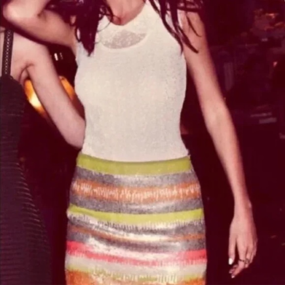 FREE PEOPLE FP One Sequin Mini Skirt Worn once - Picture 2 of 7